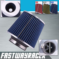 Universal High Performance Blue 3'' Inlet Cone Dry Flow Air Filter